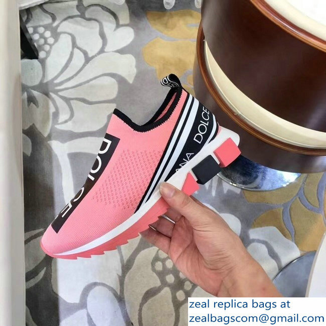 Dolce  &  Gabbana Branded Sorrento Lovers Sneakers Pink 2018